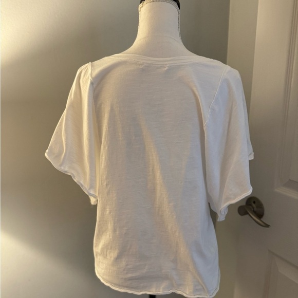 Mustard Seed Top White Oversized Flowy Size M - Picture 6 of 8